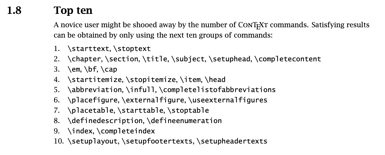 Source: CONTEXT: the manual (old version)